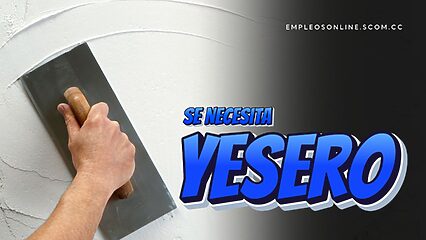 Oportunidad de Trabajo: Se Necesita Yesero con o Sin Experiencia